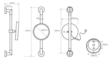 Косметическое зеркало с подсветкой