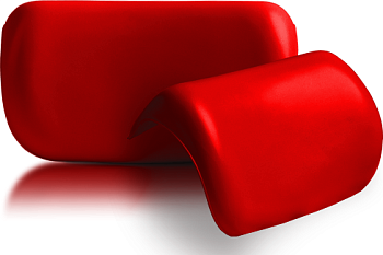 Подголовник Comfort, 16х10х30 см, красный, CR