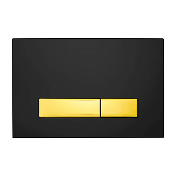 Клавиша смыва Point Меркурий PN44831BG для инсталляции, черная/золото Клавиша смыва Point Меркурий PN44831BG для инсталляции, черная/золото