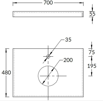 Столешница из керамогранита Риальто 70x48, бежевая, CN70.SG560420R Столешница из керамогранита Риальто 70x48, бежевая, CN70.SG560420R