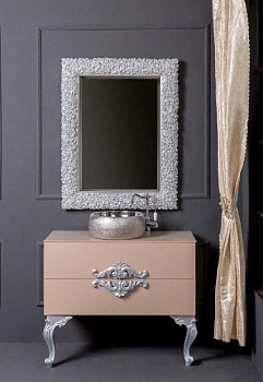 Зеркало ROSE мал. серебро 110*85см 547 Boheme