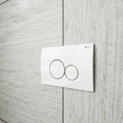 Клавиша смыва Point Виктория PN44061WC для инсталляции, белая/хром Клавиша смыва Point Виктория PN44061WC для инсталляции, белая/хром