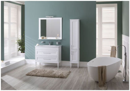 Шкаф-пенал для ванной Aquanet Бостон М 36 белый