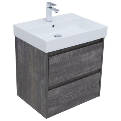 Тумба под раковину Aquanet Nova Lite 60 дуб серый (2 ящика)