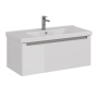 Тумба Lemark BUNO MINI 100см под 1 раковину, подвесная,1 ящик, цвет корпуса, фасада: Белый глянец