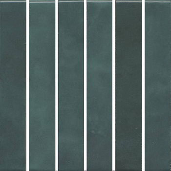Декор Фес мозаичный зелёный тёмный глянцевый 15x15x0,69