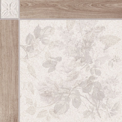 GT404VG Плитка грес глаз. Driada GT Светло-беж. 41,8*41,8 орнамент_ 1 \84