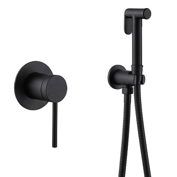 Смеситель ABBER Emotion AF8825B с гигиеническим душем, черный матовый Смеситель ABBER Emotion AF8825B с гигиеническим душем, черный матовый