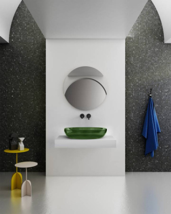 Раковина накладная прозрачная ABBER Kristall AT2801Emerald зеленая Раковина накладная прозрачная ABBER Kristall AT2801Emerald зеленая