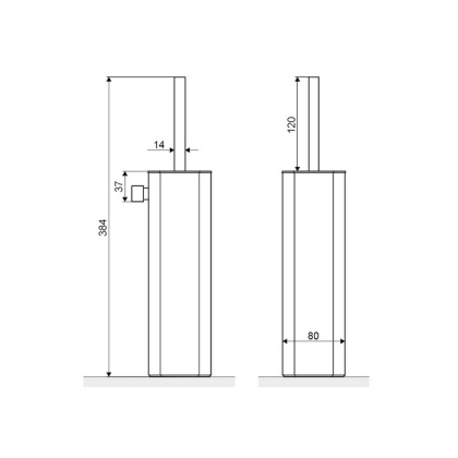 Ершик напольный EXCELLENT Riko (хром) Ершик напольный EXCELLENT Riko (хром)