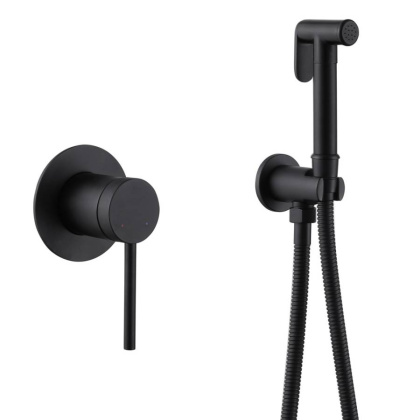 Смеситель ABBER Emotion AF8825B с гигиеническим душем, черный матовый Смеситель ABBER Emotion AF8825B с гигиеническим душем, черный матовый