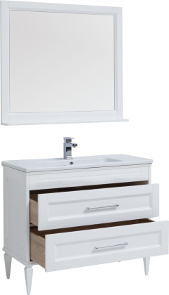 Комплект мебели для ванной Aquanet Бостон М 100 белый матовый Комплект мебели для ванной Aquanet Бостон М 100 белый матовый