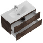 Тумба с раковиной подвесная BelBagno ETNA 100 Rovere Moro, раковина белая Тумба с раковиной подвесная BelBagno ETNA 100 Rovere Moro, раковина белая