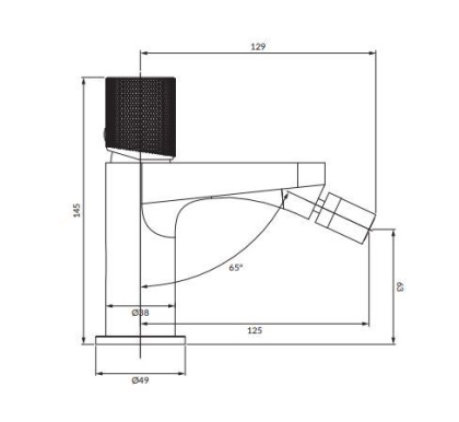 Смеситель для биде OMNIRES CONTOUR CT8020AT (антрацит) Смеситель для биде OMNIRES CONTOUR CT8020AT (антрацит)