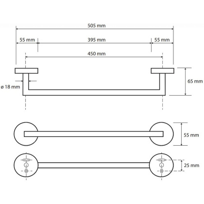 Полотенцедержатель Bemeta Brilo 161204020 Золото, 450 мм