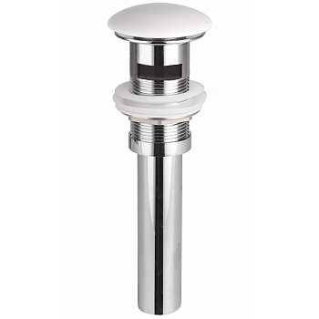 Донный клапан c переливом с керамической накладкой с системой "Click-Clack" Донный клапан c переливом с керамической накладкой с системой "Click-Clack"