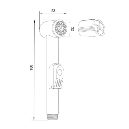 Лейка гигиеническая с держателем DH101, хром