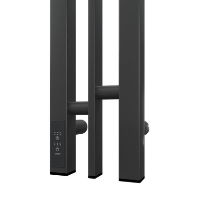 Полотенцесушитель электрический Point Фрея PN20718GB П2 100x800 диммер слева, графит блеск Полотенцесушитель электрический Point Фрея PN20718GB П2 100x800 диммер слева, графит блеск