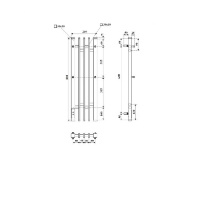 Полотенцесушитель электрический Point Фрея PN20738GB П2 180x800 диммер слева, графит блеск Полотенцесушитель электрический Point Фрея PN20738GB П2 180x800 диммер слева, графит блеск