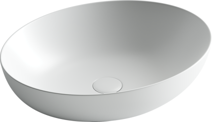 Умывальник чаша накладная овальная (цвет Белый Матовый) Element 520*395*130мм