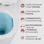RELAX Унитаз подвесной, безободковый с системой смыва "Торнадо", с сиденьем soft close, 53 см, CZR-3806-53-TH-TOR/SC