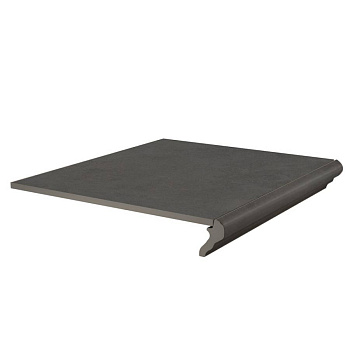 Ступень фронтальная Хадду серый тёмный матовый 40,2x34x0,8