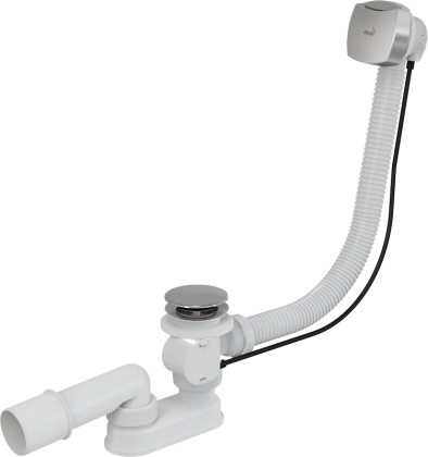 Сифон для ванны автомат комплект, хром