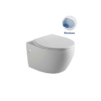 Унитаз подвесной INTERO VT1-21 безободковый, цвет белый, ультратонкое soft-close сиденье Унитаз подвесной INTERO VT1-21 безободковый, цвет белый, ультратонкое soft-close сиденье