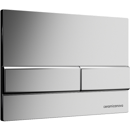 Система инсталляции для унитазов CERAMICANOVA Envision с кнопкой смыва Flat цвет хром матовый, креплениями, арт. CN1002M