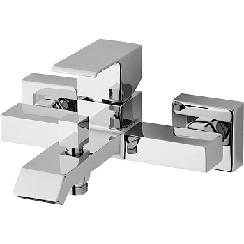 PORTA-VM-01 Смеситель для ванны и душа однорычажный, в комплекте с ручным душем, шлангом и держателем, исполнение хром