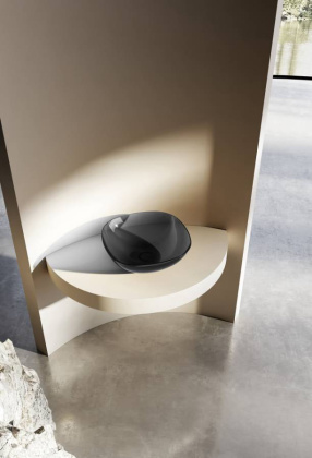 Раковина накладная прозрачная ABBER Kristall AT2806Onyx Раковина накладная прозрачная ABBER Kristall AT2806Onyx