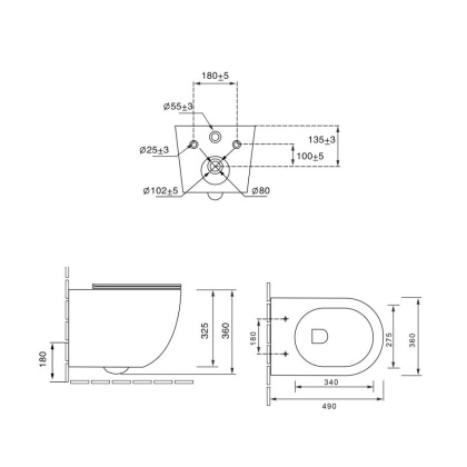 Унитаз подвесной Globo VT1-14ST Tornado, цвет белый, ультратонкое сиденье soft-close Унитаз подвесной Globo VT1-14ST Tornado, цвет белый, ультратонкое сиденье soft-close
