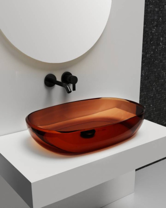 Раковина накладная прозрачная ABBER Kristall AT2805Opal Раковина накладная прозрачная ABBER Kristall AT2805Opal