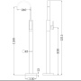 Смеситель ABBER Wasserfall AF8640NG напольный для раковины, никель Смеситель ABBER Wasserfall AF8640NG напольный для раковины, никель