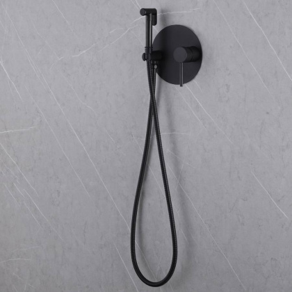 Смеситель ABBER Emotion AF8826B с гигиеническим душем, черный матовый Смеситель ABBER Emotion AF8826B с гигиеническим душем, черный матовый