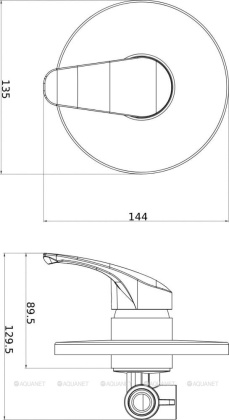 OneLife P11-400cr полимерный встраиваемый смеситель для душа, хром OneLife P11-400cr полимерный встраиваемый смеситель для душа, хром