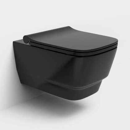 Унитаз подвесной, Bello Черный матовый Унитаз подвесной, Bello Черный матовый