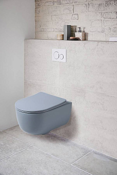 Унитаз подвесной Evo VT1-34SMO безободковый, цвет океан матовый, ультратонкое soft-close сиденье Унитаз подвесной Evo VT1-34SMO безободковый, цвет океан матовый, ультратонкое soft-close сиденье