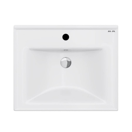 M85AWCC0552WG X-Joy, Раковина мебельная, керамическая, 55 см, встроенная, цвет: Белый, глянец M85AWCC0552WG X-Joy, Раковина мебельная, керамическая, 55 см, встроенная, цвет: Белый, глянец