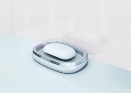 Стеклянная мыльница Sensation, 15,6х2,8х10,6 см, хром, A3031200