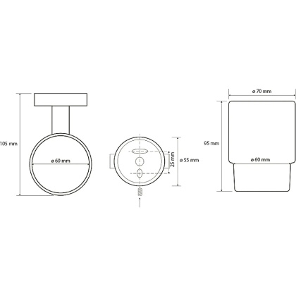 Держатель зубных щеток, стакан
