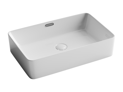 Умывальник чаша накладная прямоугольная со сливом переливом Element 600*380*140мм