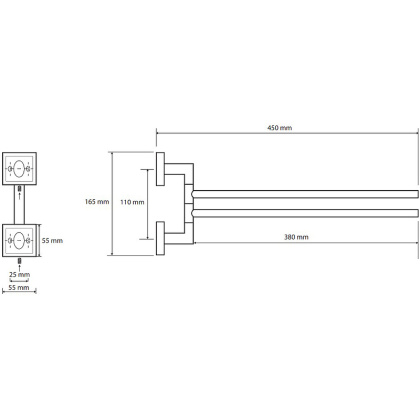 Двойной держатель полотенцa