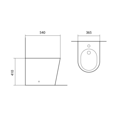 Биде напольное AQUATEK ВЕГА AQ1058-00 540*365*410 мм, цвет белый