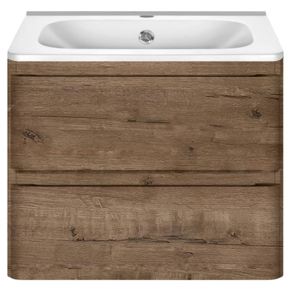 База под раковину Vico 600 подвесная, 2 выкатных ящика soft close, V.Oak