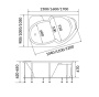 Акриловая ванна 1Marka Aima Design Grand Luxe 155х155 01грл1515 Акриловая ванна 1Marka Aima Design Grand Luxe 155х155 01грл1515