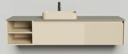 Подвесная тумба Domino 1800, эмаль, с открытой полкой