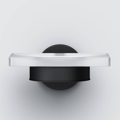 A85A34222 X-Joy, Стеклянная мыльница с настенным держателем, черный A85A34222 X-Joy, Стеклянная мыльница с настенным держателем, черный