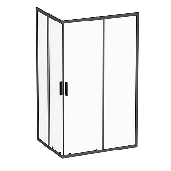 W93G-404-120290-BT Gem S Twin Slide 120x90. Душевое ограждение,120x90, профиль Черный мат., стекло п W93G-404-120290-BT Gem S Twin Slide 120x90. Душевое ограждение,120x90, профиль Черный мат., стекло п