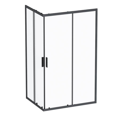 W93G-404-120290-BT Gem S Twin Slide 120x90. Душевое ограждение,120x90, профиль Черный мат., стекло п W93G-404-120290-BT Gem S Twin Slide 120x90. Душевое ограждение,120x90, профиль Черный мат., стекло п
